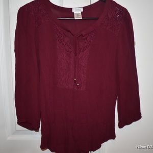 TOBI Maroon Top